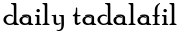 daily tadalafil